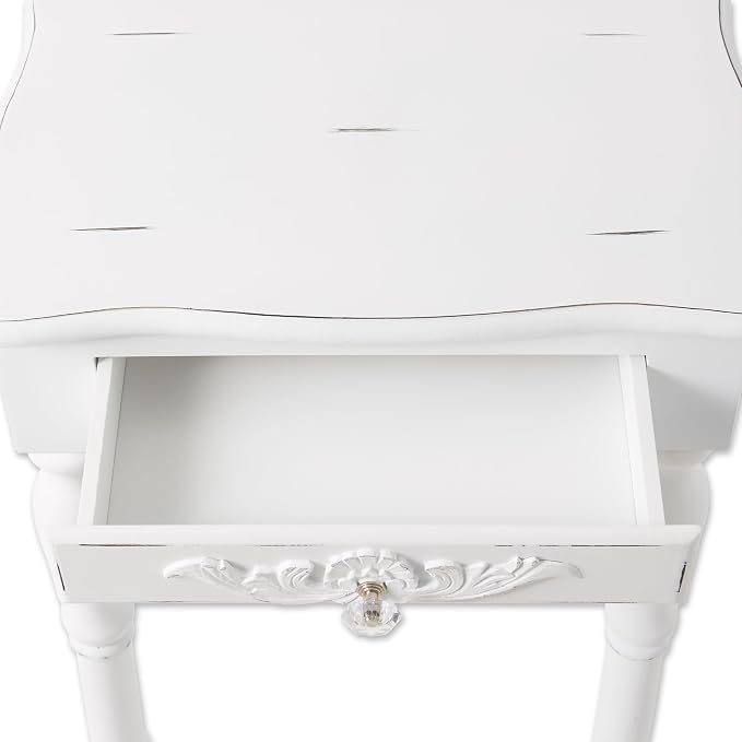 Sunshine Megastore Carved White Side Table - Image 6