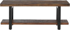 Alaterre Furniture Pomona Entryway Bench and Coat Hook Set – Modern Rustic - Image 10