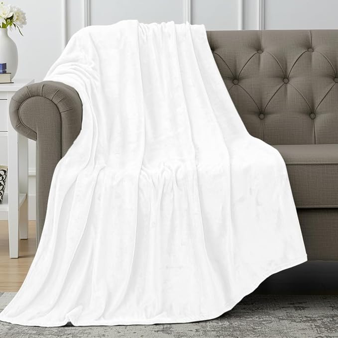 Utopia Bedding Ultra Soft Fleece Bed Blanket Throw Size White | Microfiber by UTOPIABEDDING