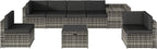 Aoxun 8-Piece Patio Furniture Set, Wicker Outdoor Sectional Sofa - Image 8