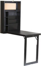 SEI Furniture - Minford Fold-out Convertible Desk - Black - Transitional Design by SEIFurniture