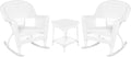 Jeco 3 Piece Rocker Wicker Chair Set by Jeco