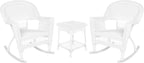 Jeco 3 Piece Rocker Wicker Chair Set by Jeco