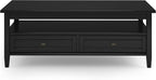 SIMPLIHOME Warm Shaker Solid Wood Transitional-Style 48-inch Wide Coffee Table - Image 2
