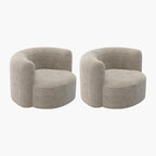 Acanva Luxury Modern Tight Curved Back Velvet Sofa, Minimalist Style Comfy Couch by acanva