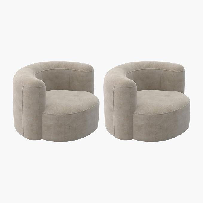 Acanva Luxury Modern Tight Curved Back Velvet Sofa, Minimalist Style Comfy Couch by acanva