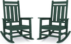 KINGYES Oversized Outdoor Rocking Chair Set of 2, All-Weather Patio Rocking by KINGYES