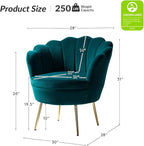 HULALA HOME Modern Velvet Accent Chair - Image 2