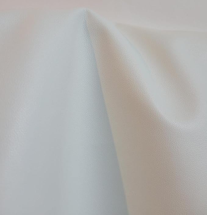 NAT Leathers | White Soft Faux Vegan Leather PU | 1 Yard Cut by The Yard | - Image 5