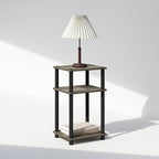 Furinno JUST Night Stand, 3-Tier Turn-N-Tube Nightstand, Toolless Bedside Table - Image 4
