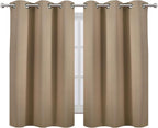 Natural Blackout Curtains/38 x 54 Inch/Set of Two Panels Grommet Living Room - Image 2