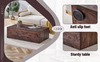 39.3'' Wood Coffee Table with Wood Grain, Rectangular Low Tables - Image 9