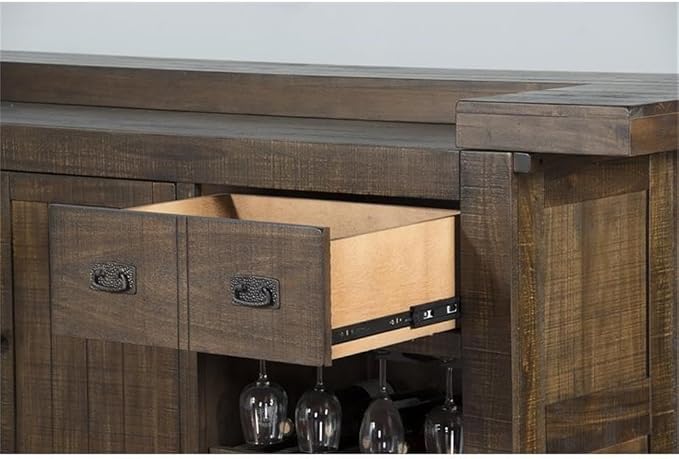 Pemberly Row 80" Transitional Wood Gorgeous Bar Unit - Image 8