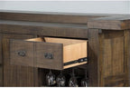 Pemberly Row 80" Transitional Wood Gorgeous Bar Unit - Image 8
