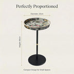 Gesodant Boho Single Leg Round Side Table - Image 9