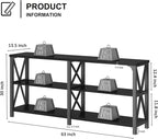 LVB Industrial Entryway Table, Farmhouse Rustic Console Tables Behind Couch - Image 2