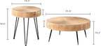 2-Piece Farmhouse Nesting Table Round - Image 2
