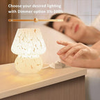 ONEWISH Mushroom Lamp Small Bedside Table Lamp-Nightstand Nightlight Dimmable - Image 2