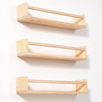 AZSKY Nursery Book Shelves 24 Inch Rustic Natural Wood Floating Shelves - Image 9
