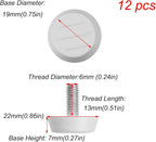 Antrader 12 Pcs M6×15mm Furniture Lvelers, M6 Thread Adjustable Levelers Screw - Image 2
