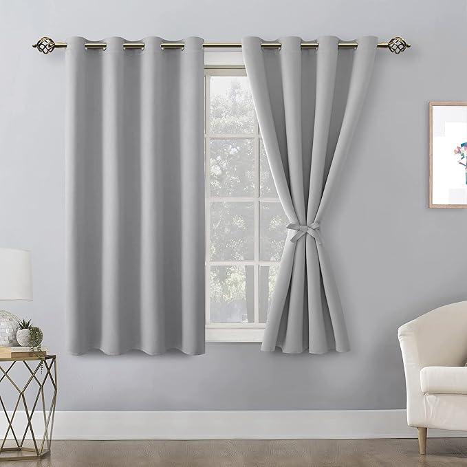 Blackout Curtains for Bedroom, 52 x 54 Inch, 2 Panels | Thermal Insulated & - Image 8