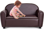 Costzon Kids Couch, 2 in 1 Double Seat Children's Sofa w/Under Seat Storage by Costzon