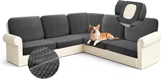 Arfntevss Sectional Couch Covers L Shape Couch Cushion Covers Slipcovers Fitted by Arfntevss