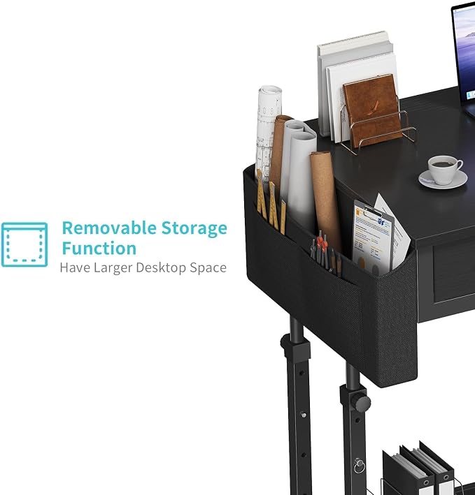 Rolling Standing Desk Adjustable Height - Image 8