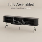 POVISON Fully-Assembled Mid Century Modern TV Stand - Image 2