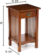 William's Home Furnishing Valencia IV End/Side/Nesting Tables, Antique Oak - Image 2