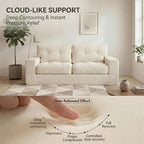 69" Corduroy Loveseat Sofa in a Box, High-Density Foam Couch, No Assembly - Image 3