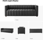 HULALA HOME 83" Genuine Leather Sofa - Image 7