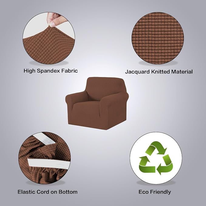 H.VERSAILTEX Stretch Chair Slipcover Sofa Cover Furniture Protector High - Image 4
