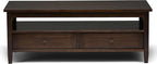 SIMPLIHOME Warm Shaker Solid Wood Transitional-Style 48-inch Wide Coffee Table - Image 3