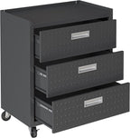 Manhattan Comfort Fortress 31.5-Inch Rolling Garage Tool Chest, 3-Drawer - Image 4