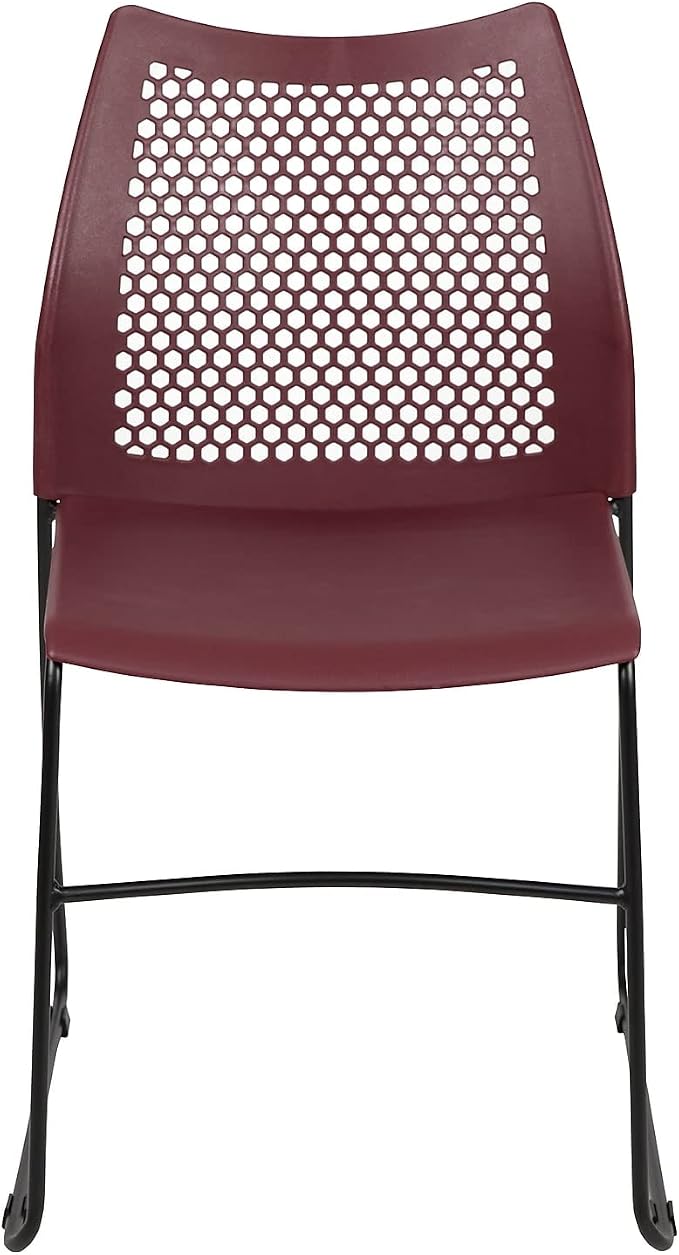 Flash Furniture HERCULES Series 5 Pack 661 lb. Capacity Burgundy Stack Chair - Image 8