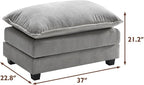 Ihanherry Ottoman for Modular Sectional Cloud Couch, Chenille Deep Seat Sofa - Image 3