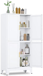 GAIOUS 47.25" Metal Pantry Cabinet, Storage Cabinets by GAIOUS