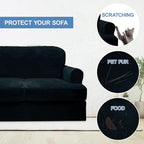 CUCRAF T Cushion Sofa Cover 2 Piece Armchair Slipcovers, Soft Thick Velvet - Image 4
