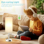 Fenmzee Light Grey Table Lamp for Nightstand - Image 4