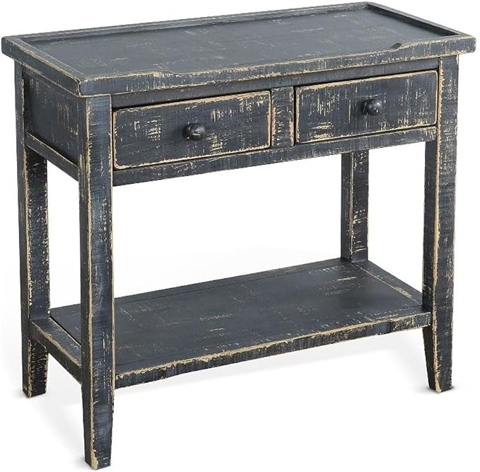 Sunny Designs Marina Black Sand Wood Side Table by Sunny+Designs