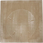 Furniture Barn USA Weathered Cottage and Sisal Shelf Drink Table - Image 3