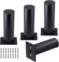 Set of 4 Furniture Legs 4.7 Inch, Adjustable Aluminum Alloy Cabinet Legs by Kyuionty