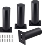 Set of 4 Furniture Legs 4.7 Inch, Adjustable Aluminum Alloy Cabinet Legs by Kyuionty