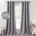 MIULEE 100% Blackout Linen Curtains by MIULEE