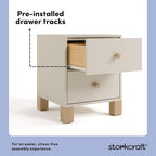Storkcraft California 2 Drawer Nightstand - Image 5