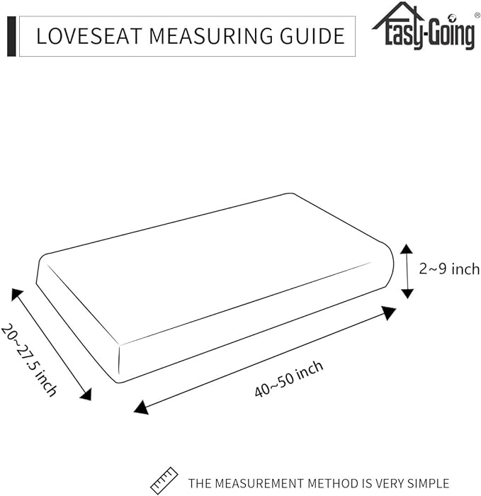 Easy-Going Stretch 1 Piece Loveseat Couch Cushion Cover - Image 6
