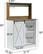 4ever2buy Farmhouse Coffee Bar Cabinet - Image 2