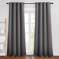 NICETOWN Grey Blackout Bedroom Curtains 96 inches Long, Grommet Thermal by NICETOWN