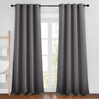 NICETOWN Grey Blackout Curtains 102 inches Long, Grommet Thermal Insulated by NICETOWN